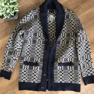J. Crew navy and grey Sweater Cardigan